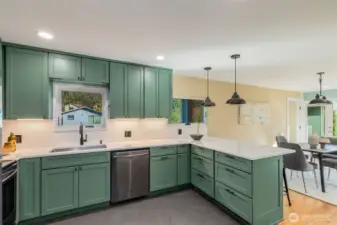 Brand new open-concept kitchen