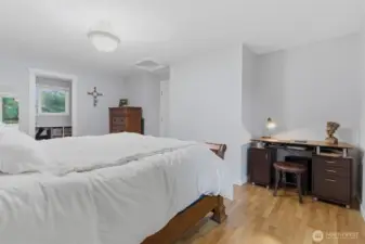 Primary room offers a nook for quiet reading or work space