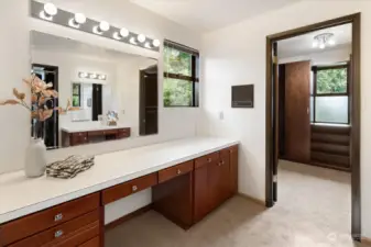 Get dressed the best way possible with this prep room right off the primary suite.