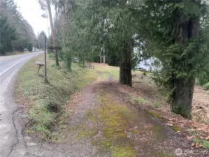 Driveway to waterfront community access.