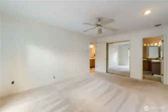 Primary suite shown un-staged.
