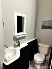 1/2 bath in separate living area