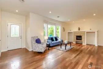 Entry to open concept living room.