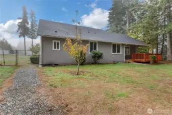 Fresh paint look back yard