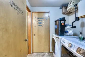 Unit B Laundry Room off Kitchen