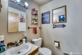 Unit B Half Bath off Laundry Room