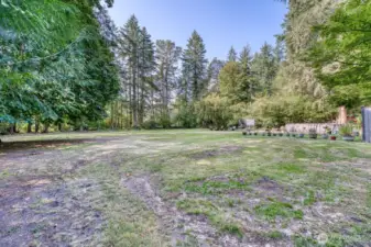 Looking at the backyard from Unit A