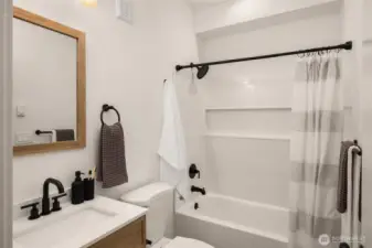 The lower level features a full bath.