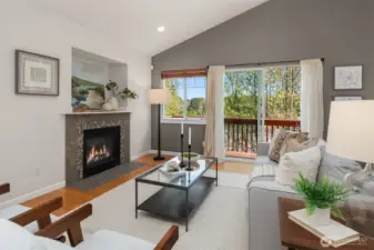 Gas Fireplace in Living Room