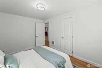 Bedroom #2 with closet view