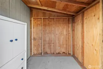Interior of the shed.