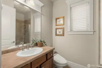 Main level 3/4 bathroom.