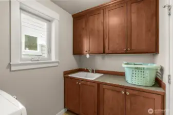 Upper level laundry room.