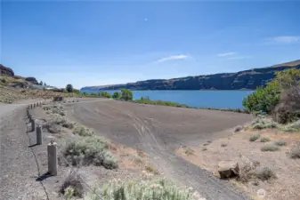 Another view of the community boat launch, parking for days!