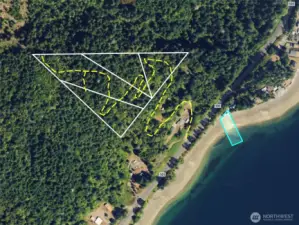 Yellow dotted lines represents approximate access route.