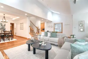 Flooded with natural light in spacious and open living room