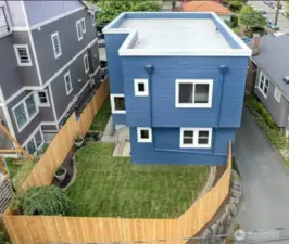 Good sized back yard, especially for Lower Queen Anne