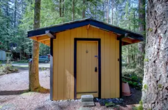 Lot includes a multiuse shed