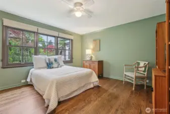 Second main level bedroom or office. Large west facing windows