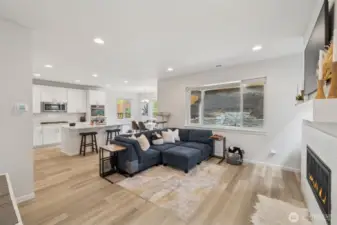 Light and bright great room open to kitchen & dining