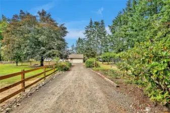 Driveway to the 30x40 shop