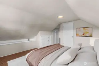 Third bedroom set up virtually--upper level.