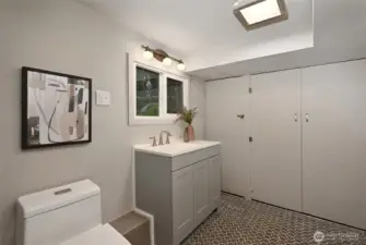 Another full bath! Plenty of storage