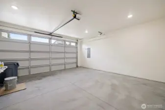 The oversized 2 car garage is attached and fully finished.