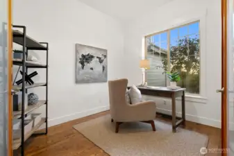 Private home office with views to the front of the property