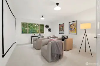 Huge bonus room upstairs could definitely be used as a fourth upper bedroom