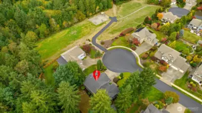 Ideal location at the end of a cul-de-sac near the basketball and pickleball courts.  As well as a couple of picnic tables.