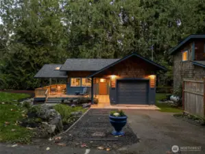 ADU entrance and   private driveway.