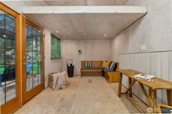 Interior of Insulated Outbuilding.