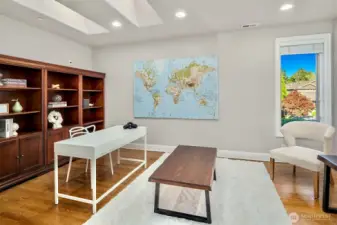 Second floor bonus room with pocket doors