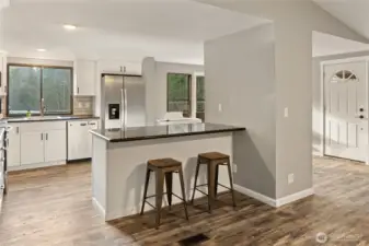 Eating bar in island