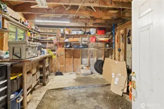 Shop off of carport perfect for your hobby