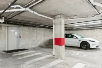 this is the door to the exercise room in the garage.