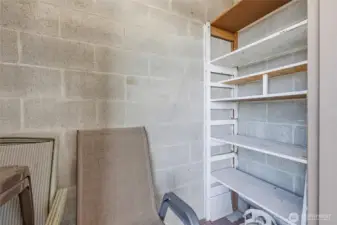 Storage closet off deck