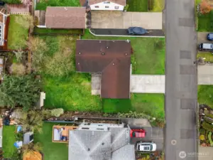 The perfectly flat lot is 7,500 sq ft and allows for multiple possiblities.