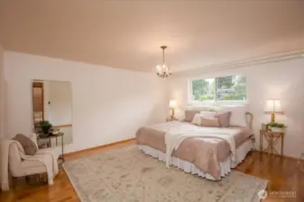 The Primary Suite has a King size bed and look at all the room!  You could capture the room next store and all a 5 piece bath and dream closet!  You would still have a 4 bed house!