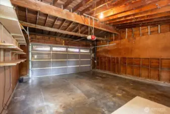 double car garage with room for hobbies