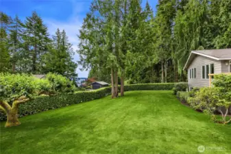 This corner lot is great for playing yard games or gardening!