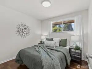The 3 bedrooms are all along the back of the house.