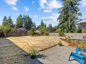 The massive backyard is perfect for entertaining.