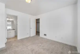Upstairs bedroom with private bathroom and walkin closet