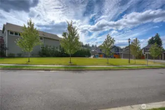 Community park right around the corner for an easy walk and fun for all.