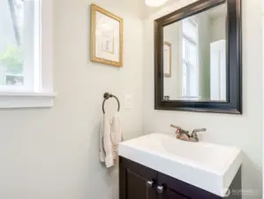 main floor 1/2 bath connected to laundry