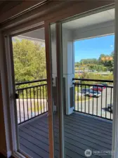 Enjoy coffee, meals or reading on your deck with a lovely view of the co-op's green space.