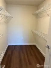 Such a great walk-in closet in primary bedroom.