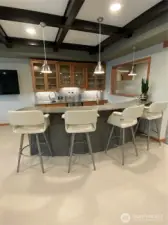 Community room happy hour bar